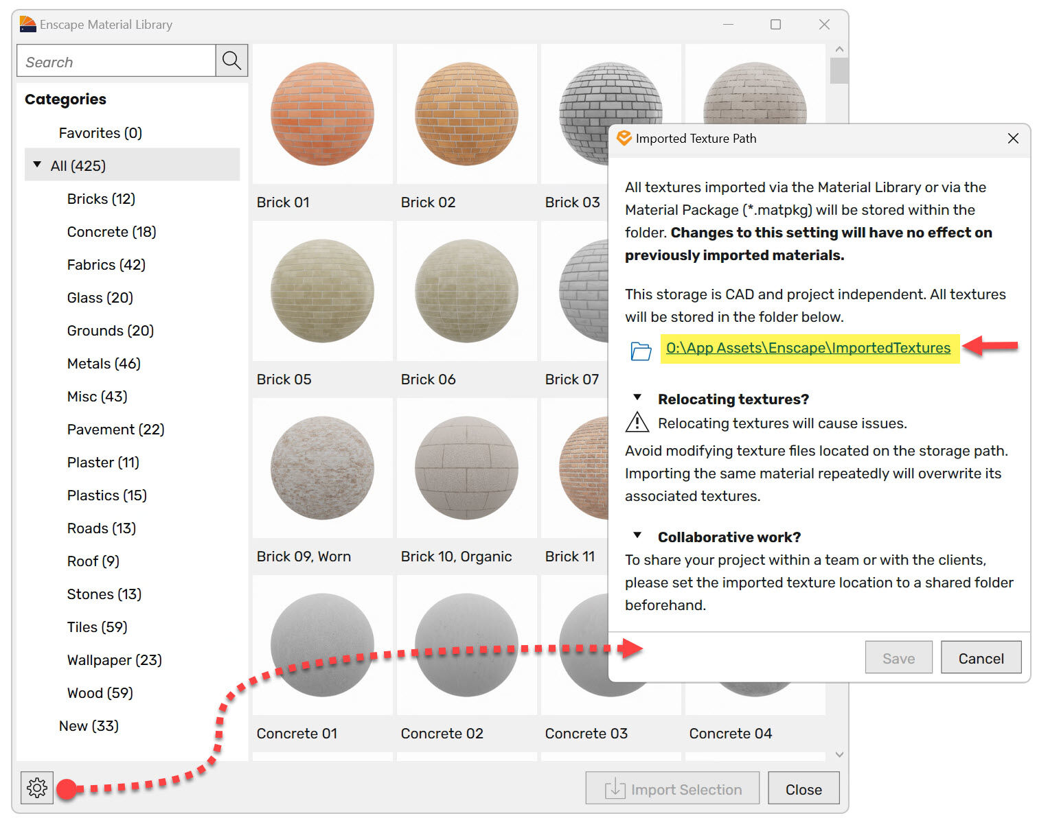 Enscape 材质库路径